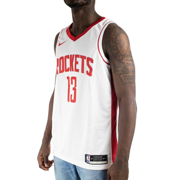 Nike NBA Swingman Jersey, James Harden Houston Rockets, Season 2020-2021 Men Jersey White Red CW3592-106