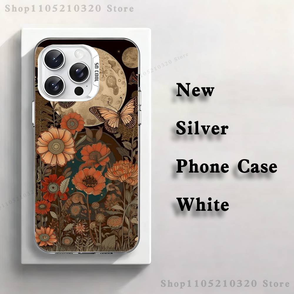 

Art W-William M-Morris Phone Case For iPhone 17,16,15,14,13,12,11,Mini,Pro,E,MAX White Matte Silicone Whtie Cover iPhone17