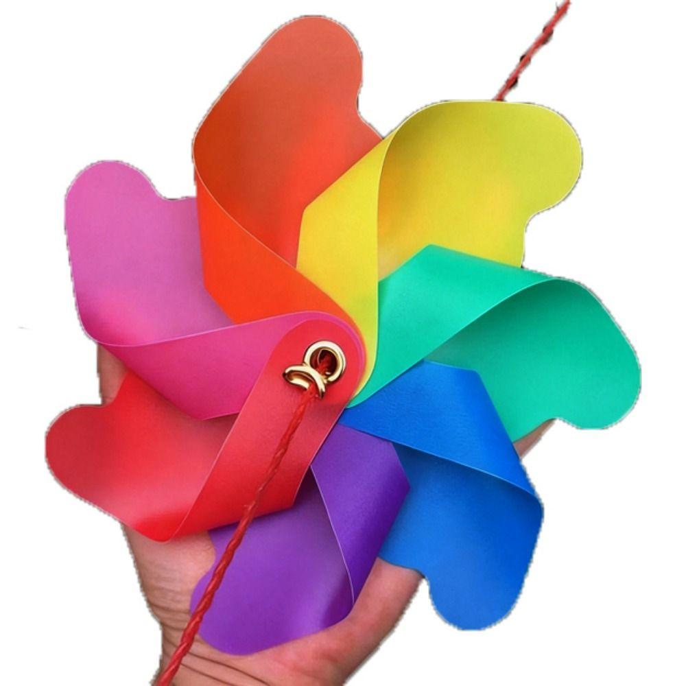 8/10pcs with Steel Wire Rope Hanging Windmill Plastic Windmill String Pinwheels  Yard and Garden