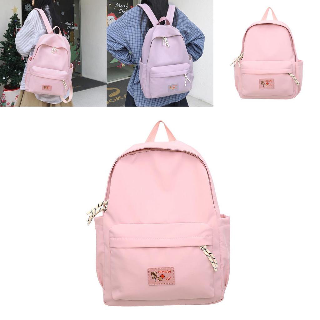 Practical Nylon College Backpack For Girls And Boys With Compact Design And Soft Straps