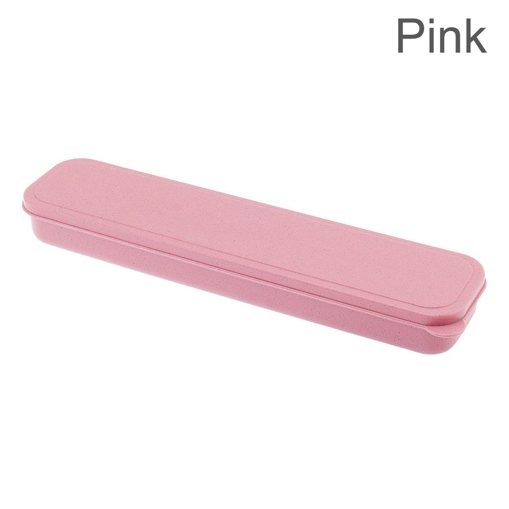Split Type Wheat Straw Portable Tableware Storage Box Dinnerware Boxes for Camping, School , Picnics
