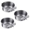 Edelstahl-Futternapf für Papageien, Vögel, Hunde, Katzen, Kaninchen, Vögel, Kleintiere, Käfigmontage, Wasser- und Futternapf, Futternapf, Heimtierbedarf