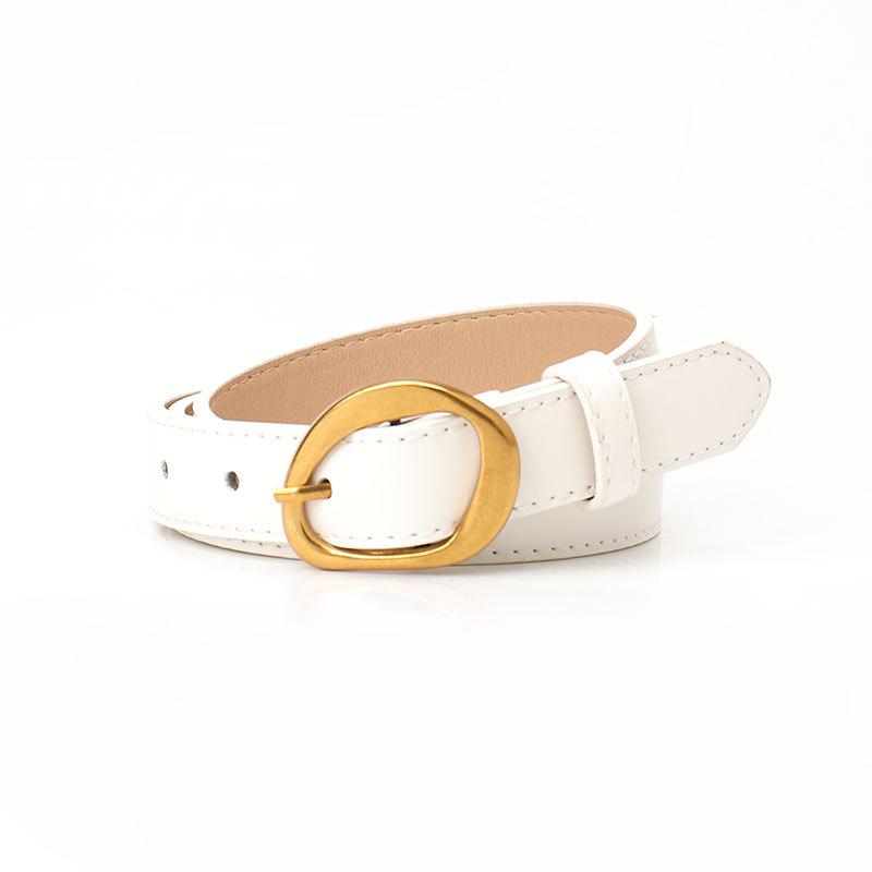 New Belt for Women's Pin Buckle Decoration Niche Korean Style Fashionable Slim Fitted with Jeans for Women's Trousers Belt