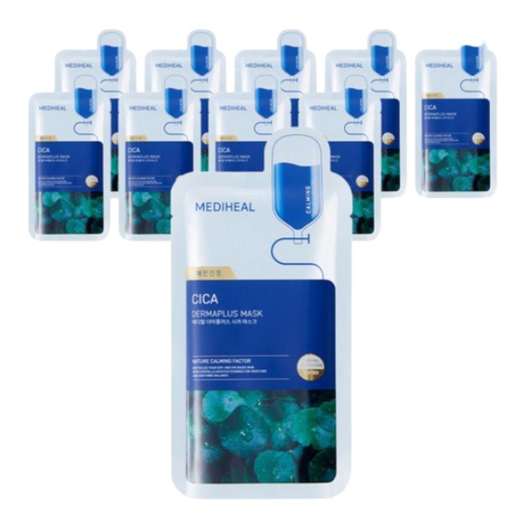 MEDIHEAL Derma Plus Cica Soothing Repair Sheet Mask 10pcs