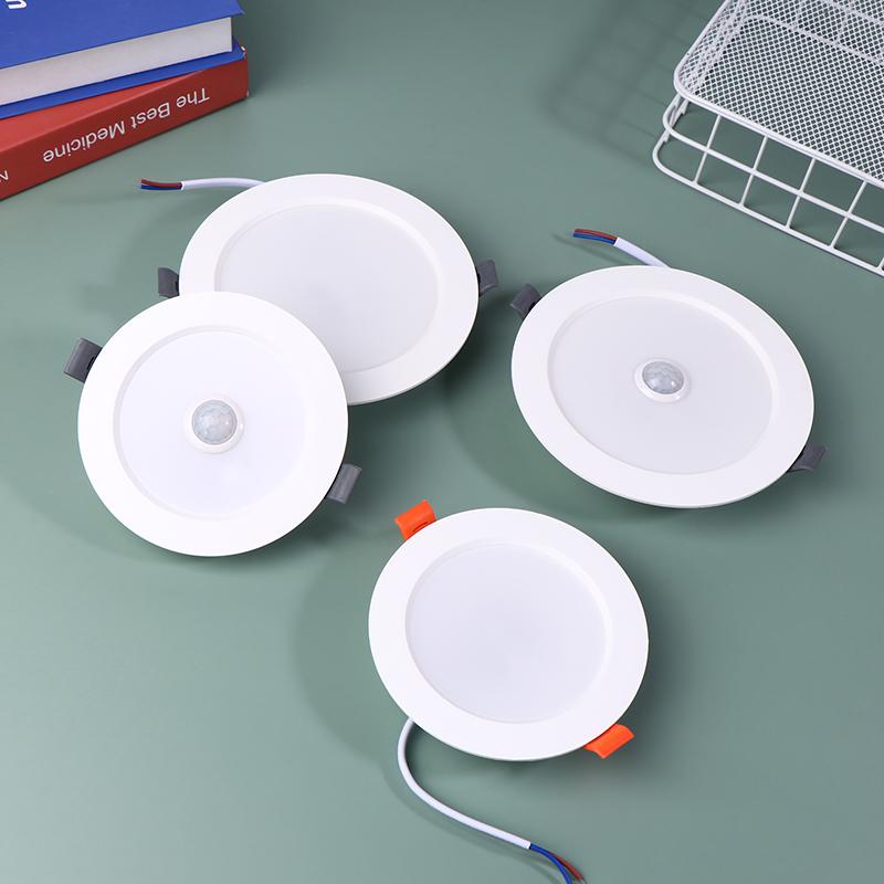 Motion Sensor Spot Led Downlight Lamparas 220V Ceiling Light 5W 7W 9W Warm/Cold White Panel Light For Hallway Stair Depot
