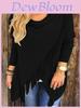 Stylish Women Tassels Casual Outwear Jacket Cardigan Long Sleeve Sweater In Solid Color