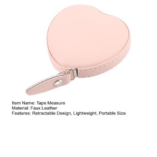 150CM Heart Retractable Tape Measure Soft Mini Measuring Tape Portable Tailor Sewing Cloth Weight Loss Body Measuring Tape Flexible Ruler Tape