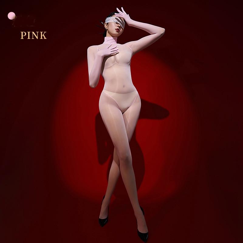 Medias de Rejilla Brillantes Sexy para Mujer 8D con Barras de Aceite, Cubre Dedos, Tallas Grandes, Bodystocking Abierto sin Costuras