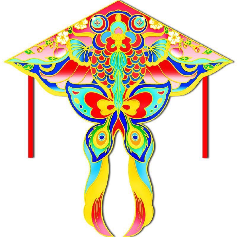 Schmetterlings-Goldfisch-Drachen Mit Glasfasergestell Für Den Außenbereich Und Als Geschenke