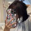 Japan T-Tokidokis Black Silicone Hard Plastic Phone Case For Iphone 17 Air 16 15 14 13 12 11 Pro Max PC+TPU Case