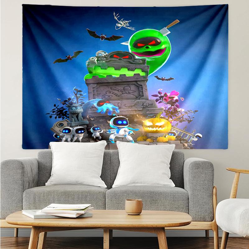 Astro Bot3 Tapestry for Bedroom Aesthetic Classroom Tapestries Wall Hanging for Living Room Dorm Office,Ideal Creative Gift