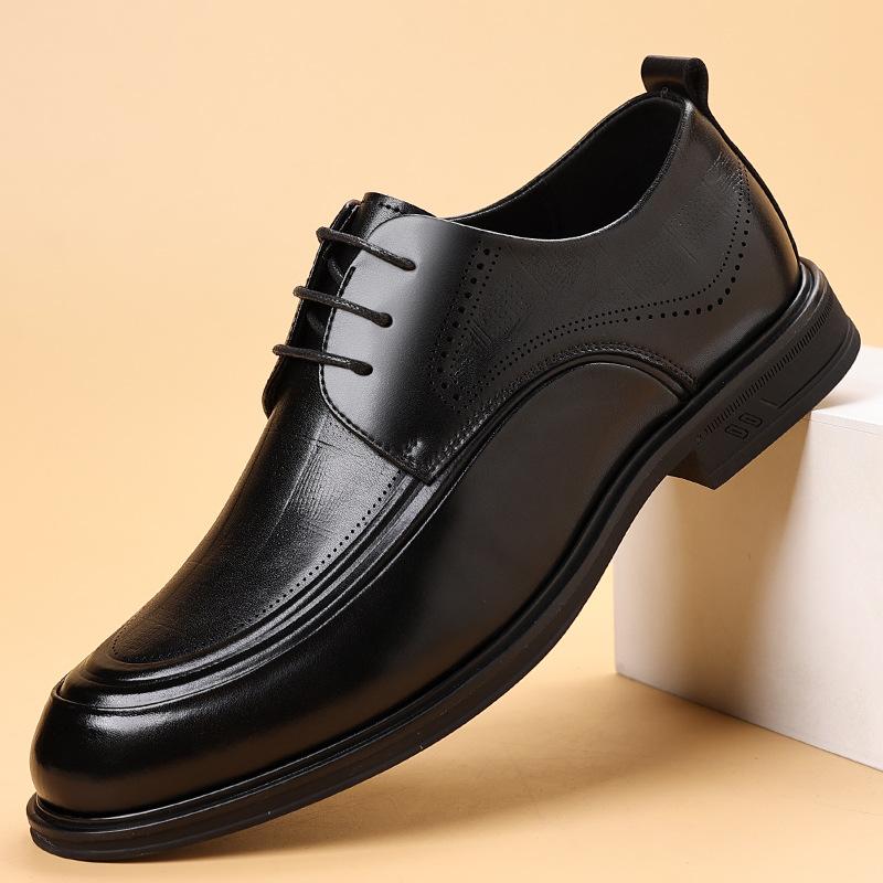 Wenzhou leather shoes men's autumn 2025 business commuter office dress men's shoes British style Korean version groom wedding shoes
