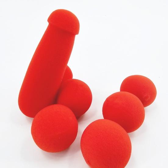 Small Sponge Brother Magic Tricks Red Sponge Balls Kit Funny Stage Prop Magic Performance Preparation Kit