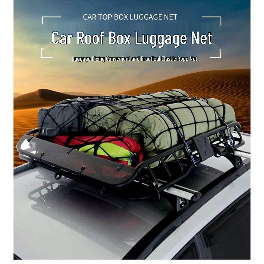Elastic Roof Rack Luggage Net for Cars and Trucks - Off-Road Vehicle Cargo Organizer