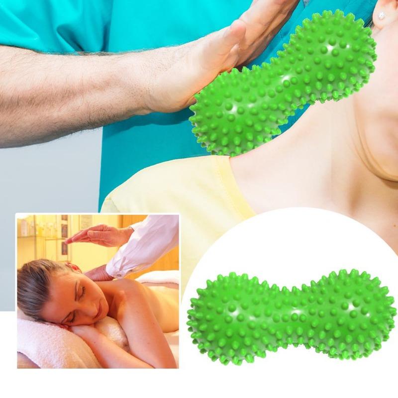 PVC Peanut Shape Massage Yoga Fitness Ball Stress Relax Body Spiky Massager