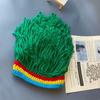 Unisex Funny Headgear With Dirty Braids, Woolen Hats, Hip-Hop Party Hats, Trendy And Personalized Warm Knitted Wigs, Hats