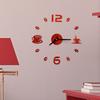 Stylish 3d Diy Coffee Cup Acrylic Mirror Wall Sticker Clock With Timeless Design