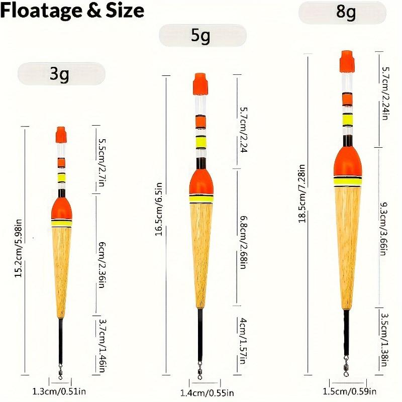 1pcs Sea Fishing Float Luminous Night Fishing 3g 5g 8g Fishing Bobbers