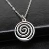 Eye Catching Swirl Pendant Necklace Unique Round Swirl Choker Popular Swirl Clavicle Chain Sweater Chain Hip Hop Jewelry