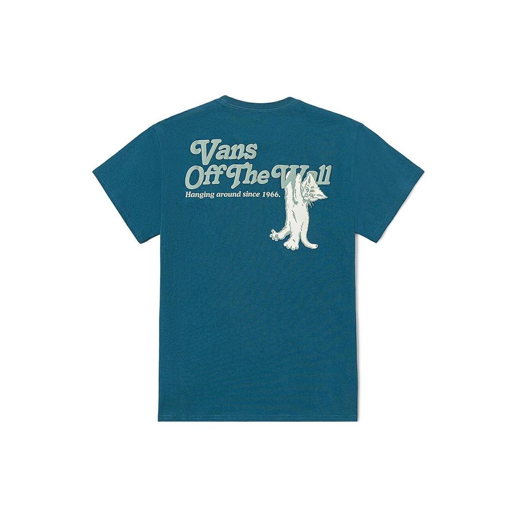 Vans Kitten Off T Shirts Women's Dark Blue Crew Neck Moderate Straight Fit VN0008ZJ993