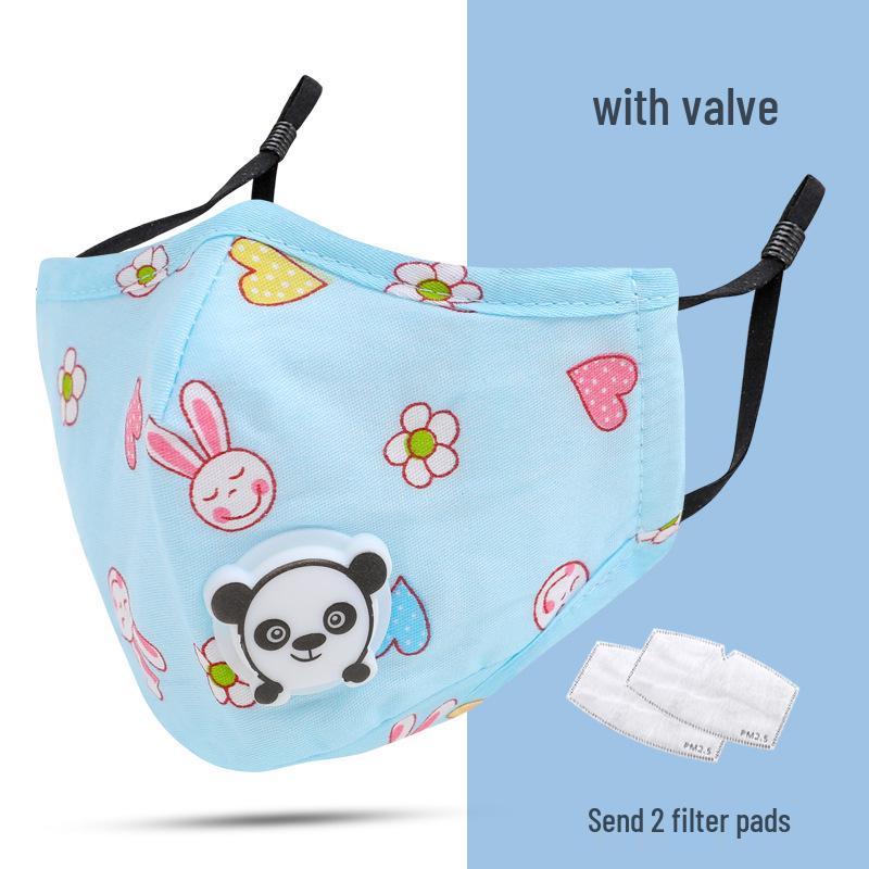 Kids' Cute Autumn/Winter Breathable Cartoon Mask for Ages 5-10, Windproof and Warm