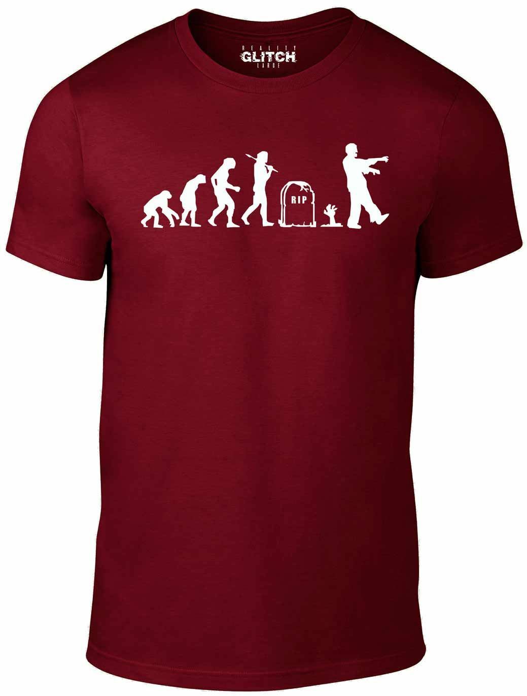 Zombie Evolution T-Shirt Mens Womens Tees Top - T Shirt Mens Womens Tees Top Funny Zombies humour Living Dead walking XL
