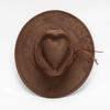 New love top suede top hat hemmed jazz hat wide brim fashion light board peach heart hat