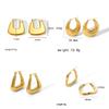 Geometric Gold Stainless Steel Earrings For Women Fashion Jewelry Gift For Ladies