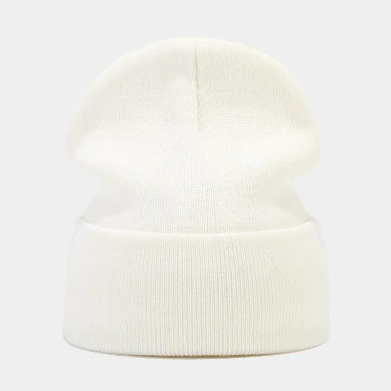 Solid Knitted Hat Winter Autumn Keep Warm Outdoor Women Men Wool Beanies Ear Gorras Ski Caps Cycling Hip Hop Skateboard Hat