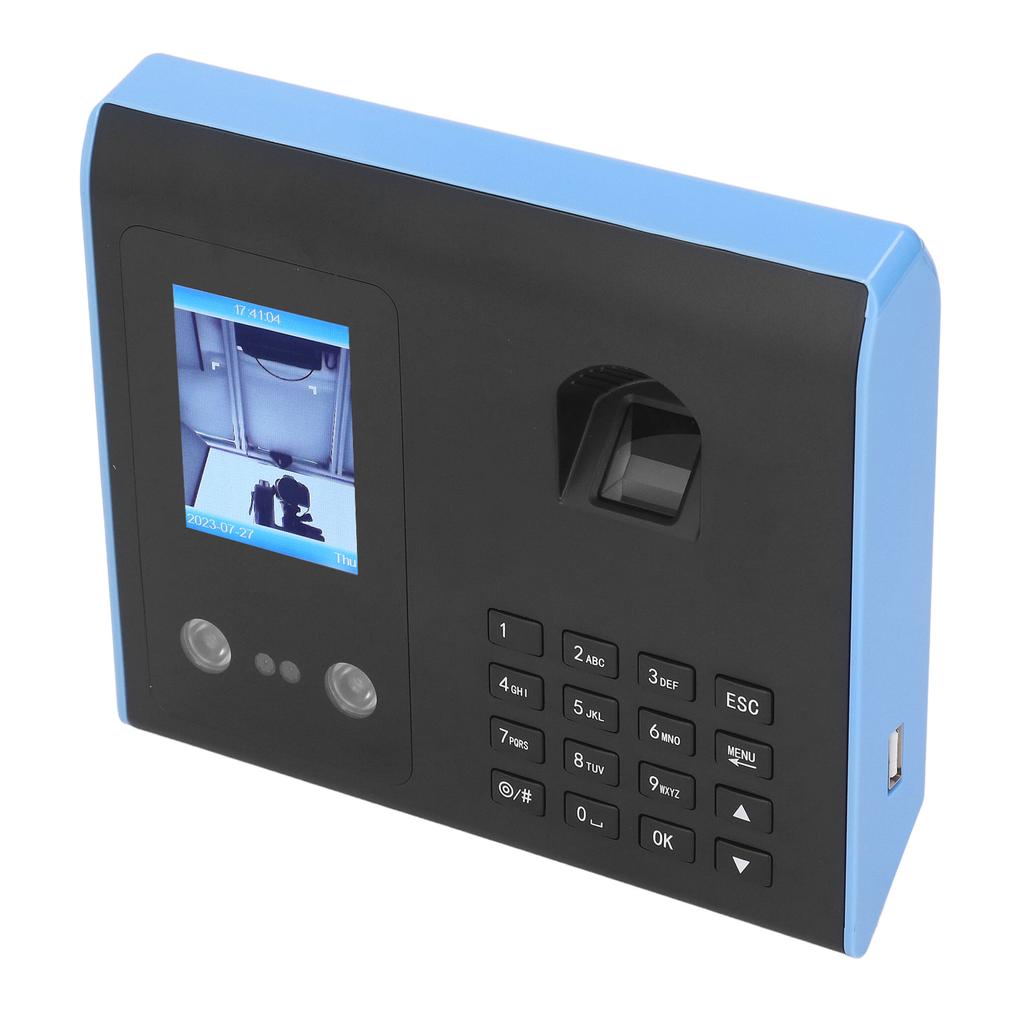 Attendance Machine Biometric Face Fingerprint Password Check In Machine Time Clock 100‑240V for Office US Plug