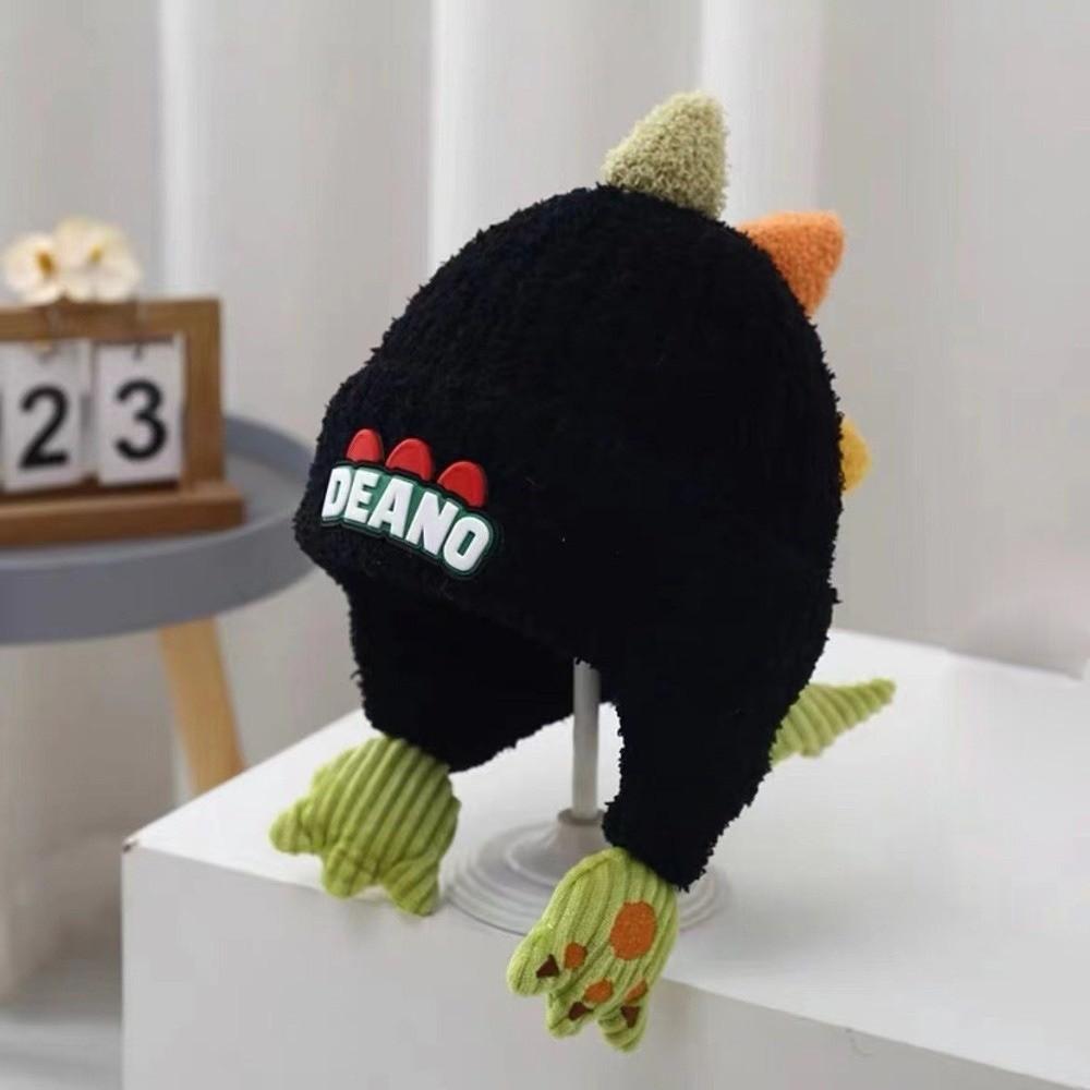 Cute Dinosaur Ear Protection Hat Warm Beanie Hat New Balaclava  Autumn and Winter