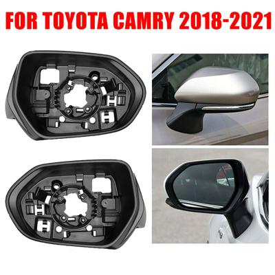 Para Toyota Camry V70 8th 2018- Moldura da capa do espelho retrovisor do carro Lâmpada de vidro da porta lateral do carro