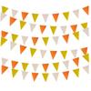 OEING Gradient Linen Wedding Bunting Flag