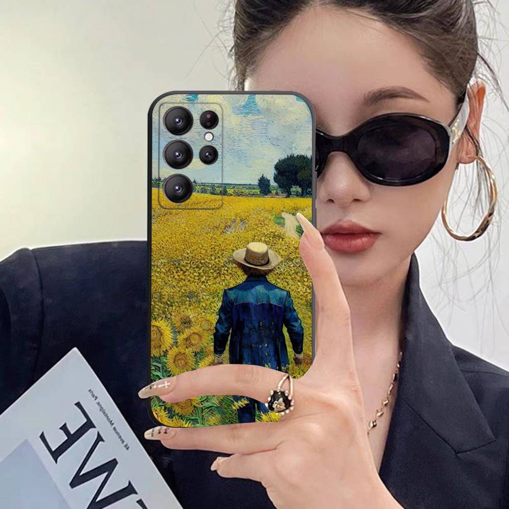 Retro Van Gogh Oil Paint Case For Samsung Galaxy Case S25 S23 S22 S21 S30 S20 S10 Ultra Plus FE TPU Soft Cover