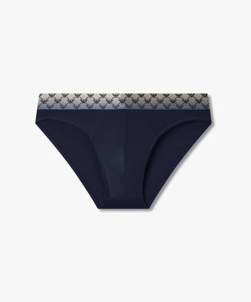 

[Emporio Armani Underwear] Мужские трусы-слипы с логотипом-градиентом на резинке 0816111031 [Отправка из Кореи] 100% Оригинал Navy - S