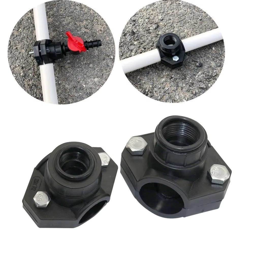 Three Way Saddle Thread Connector Female Thread Reducing Coupling New Pipe Clamp PE Water Pipe