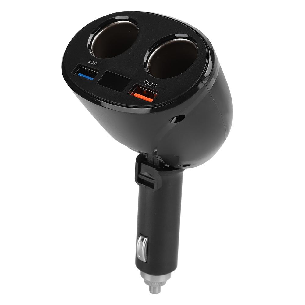 

QC3.0 Double USB Cigarette Lighter Constant Temperature Steady Current Charging Rotation