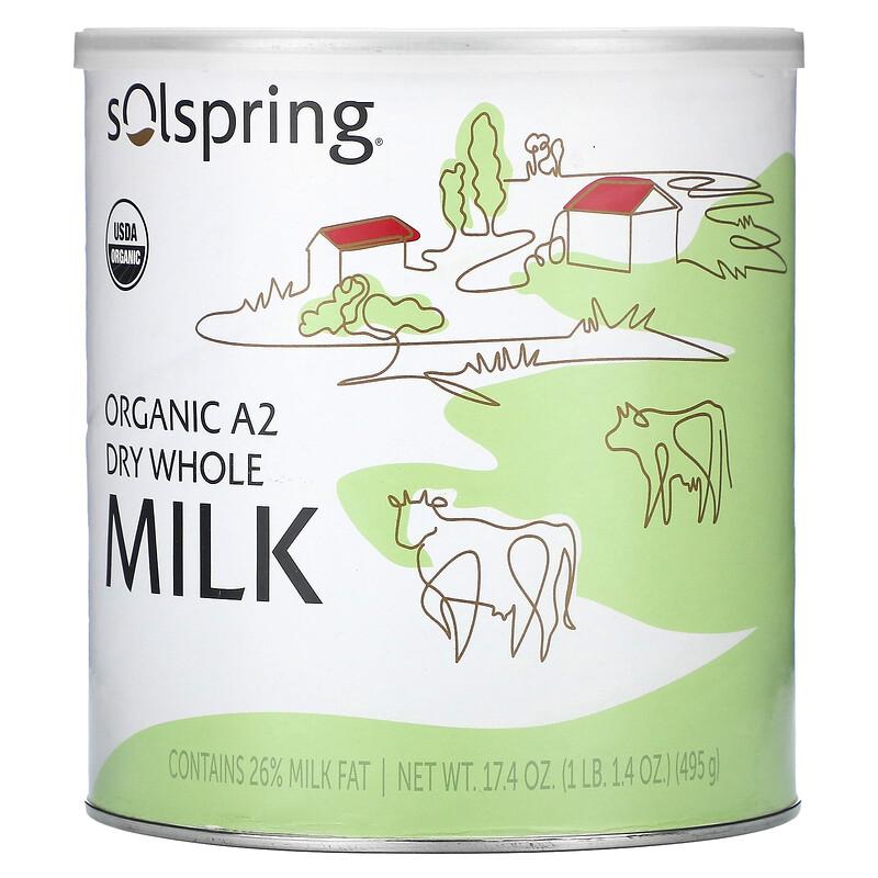 Rworld Wellness Solspring®, Organic A2 Dry Whole Milk, 17.4 Oz (495 G)