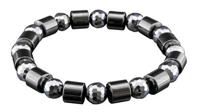High Rich Terahertz/Hematite Bracelet, Inner Circumference: Approx. 17cm, Terahertz and Hematite Health Bracelet, BL-2181