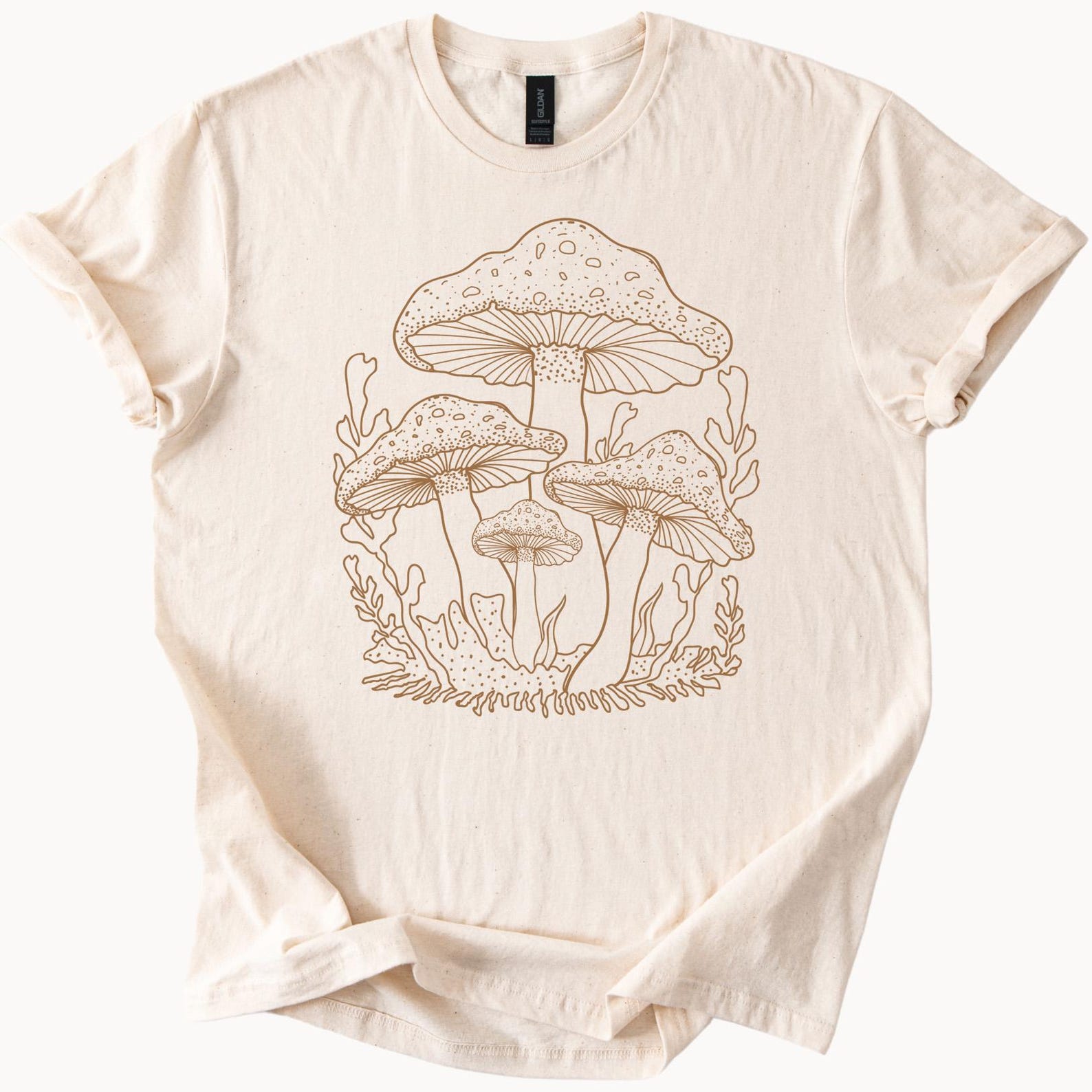 Wild Mushroom Foraging Tee Woodland Fungi Forestcore Cottagecore Nature Lover Shirt Outdoorsy Mycologist Gift 130