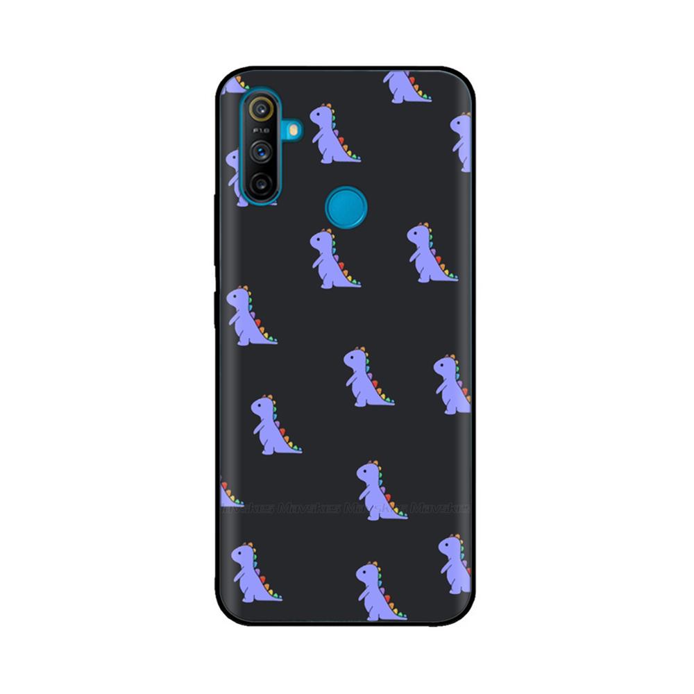 Etui do Realme C3 Miękkie Czarne Silikonowe TPU Wzór Tylna Klapka Do OPPO Realme C3 RMX2020 C 3 RealmeC3 Malowane Etui na Telefon Fundas