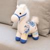 Soft Zodiac Pony Figurine Chinese Style Plush Horse Doll Pendant Cartoon Steed Doll  Festive Decor
