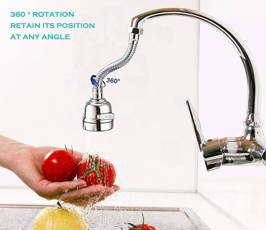 Three-speed Adjustable Booster Nozzle 360-degree Universal Faucet Splash-proof Nozzle for Kitchen Bathroom Faucet Sprayer