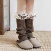 Solid Color Kids Lace Leg Warmers Knitted Children's Foot Warmer Foot Cover  Children Wear
