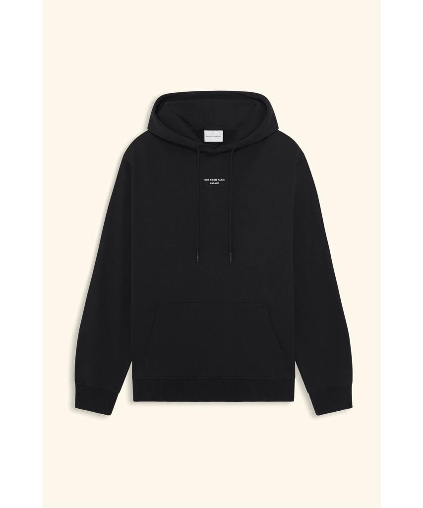 Drole De Monsieur Classic Pocket Slogan Hoodie Le Hoodie Slogan Poche Classique D0Ths26002Bkx