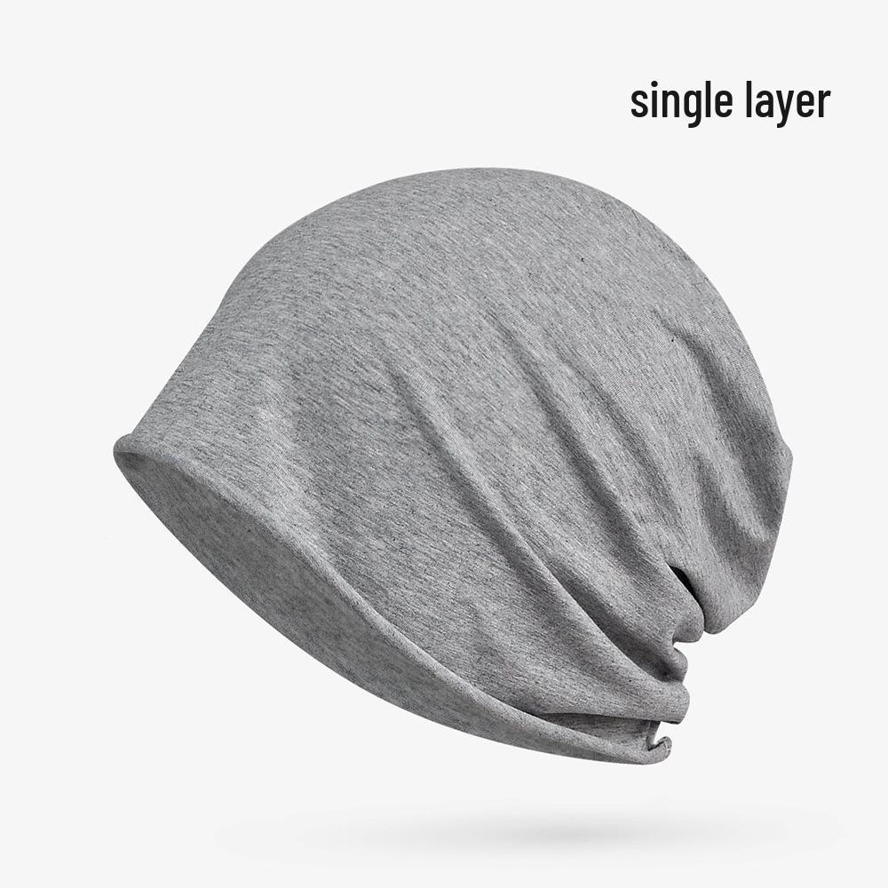 Unisex Lightweight Cotton Headscarf: Spring/Summer Breathable Cap & Sleep Hat