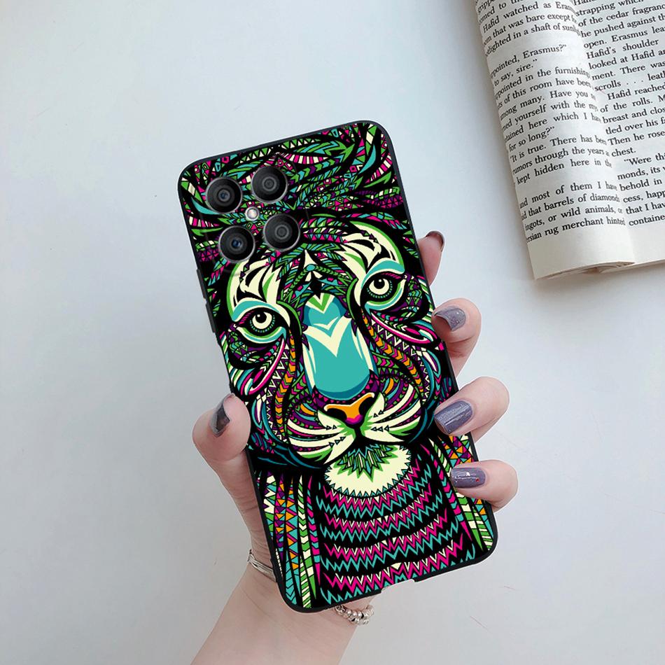 For Huawei X8 Case Fashion Flower Cartoon Pattern Soft Silicone Back Cover For Honor X8 4G TFY-LX1 TFY-LX2 TFY-LX3 HonorX8 Funda