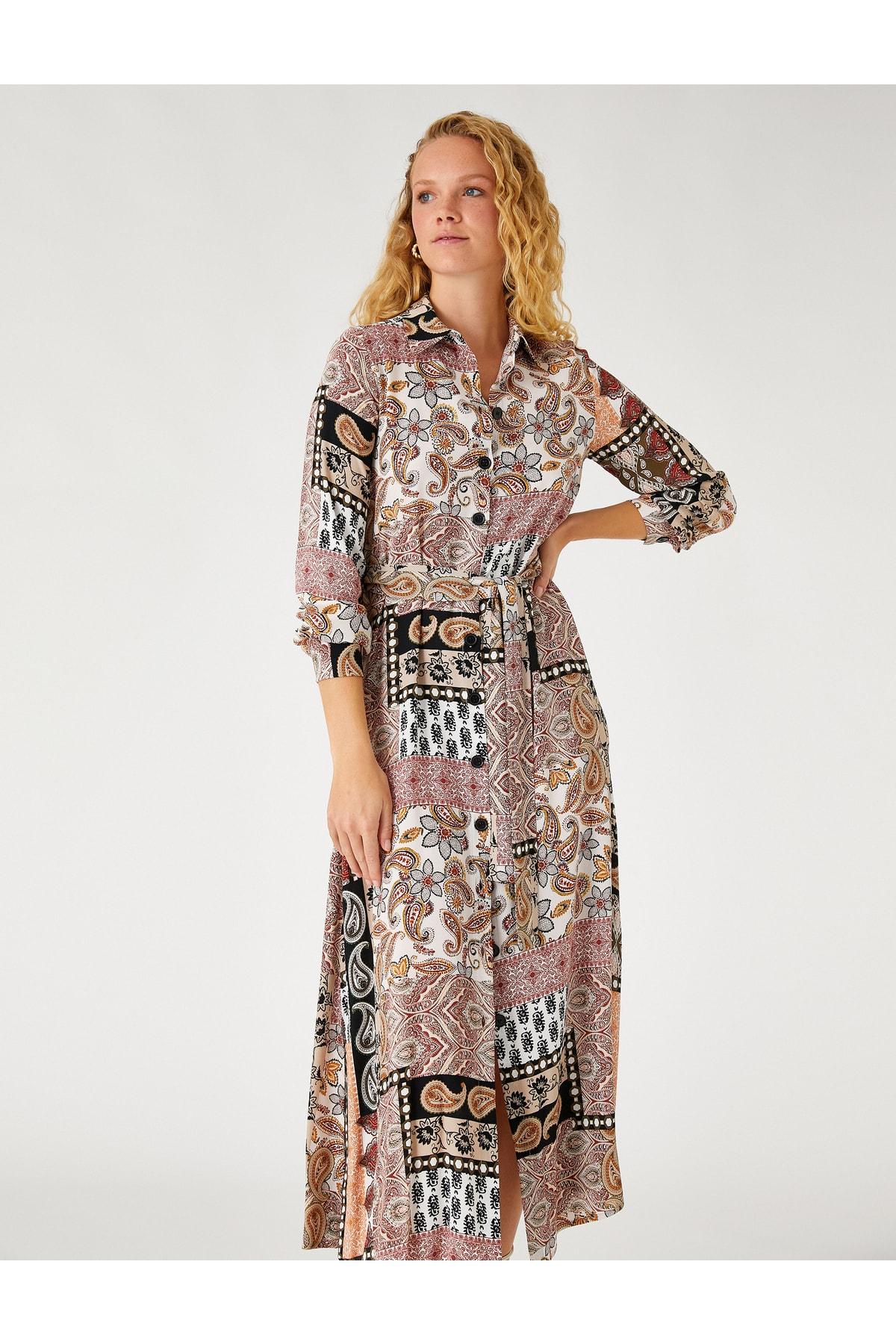 

Длинное платье-рубашка..