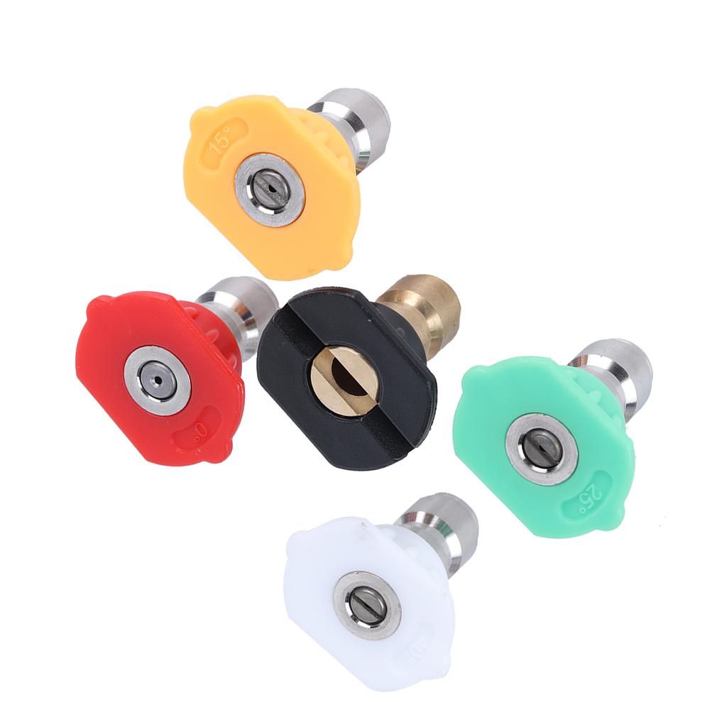 5PCS Stainless Steel High Pressure Washer Spray Nozzle Tips Quick Connector Pressure Washer Accessories