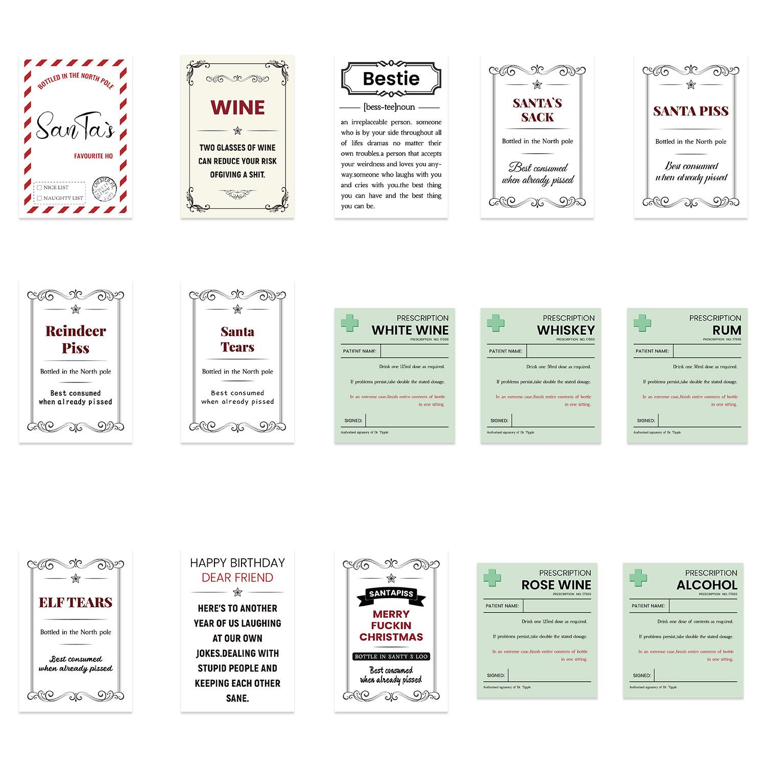 

15 Наклеек из этикеточной бумаги для красного вина, граффити, украшают гитару, блокнот, чемодан, сделай сам, водонепроницаемая наклейка